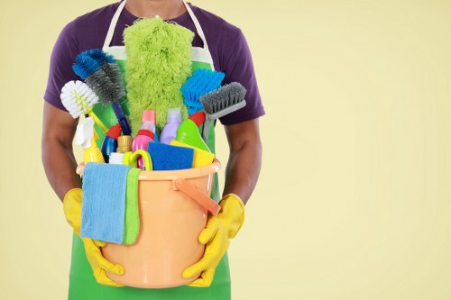 Eco-friendly carpet cleaning team in Croydon sorting recyclable materials