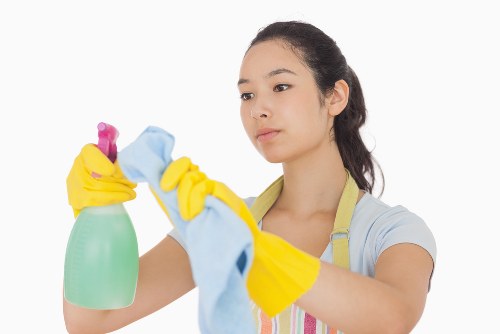 Local technician cleaning carpets in a Croydon property with professional equipment