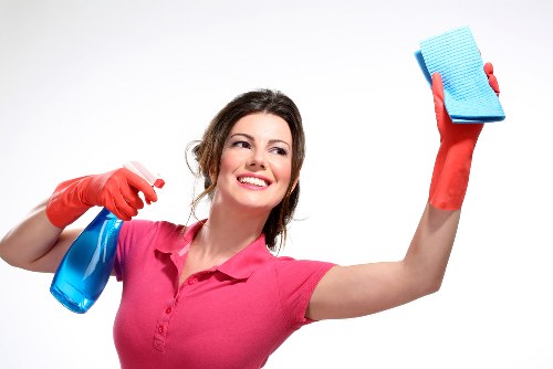 Cleaner moving equipment carefully to avoid manual handling injuries